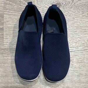 Kids Navy Slip-On Loafers